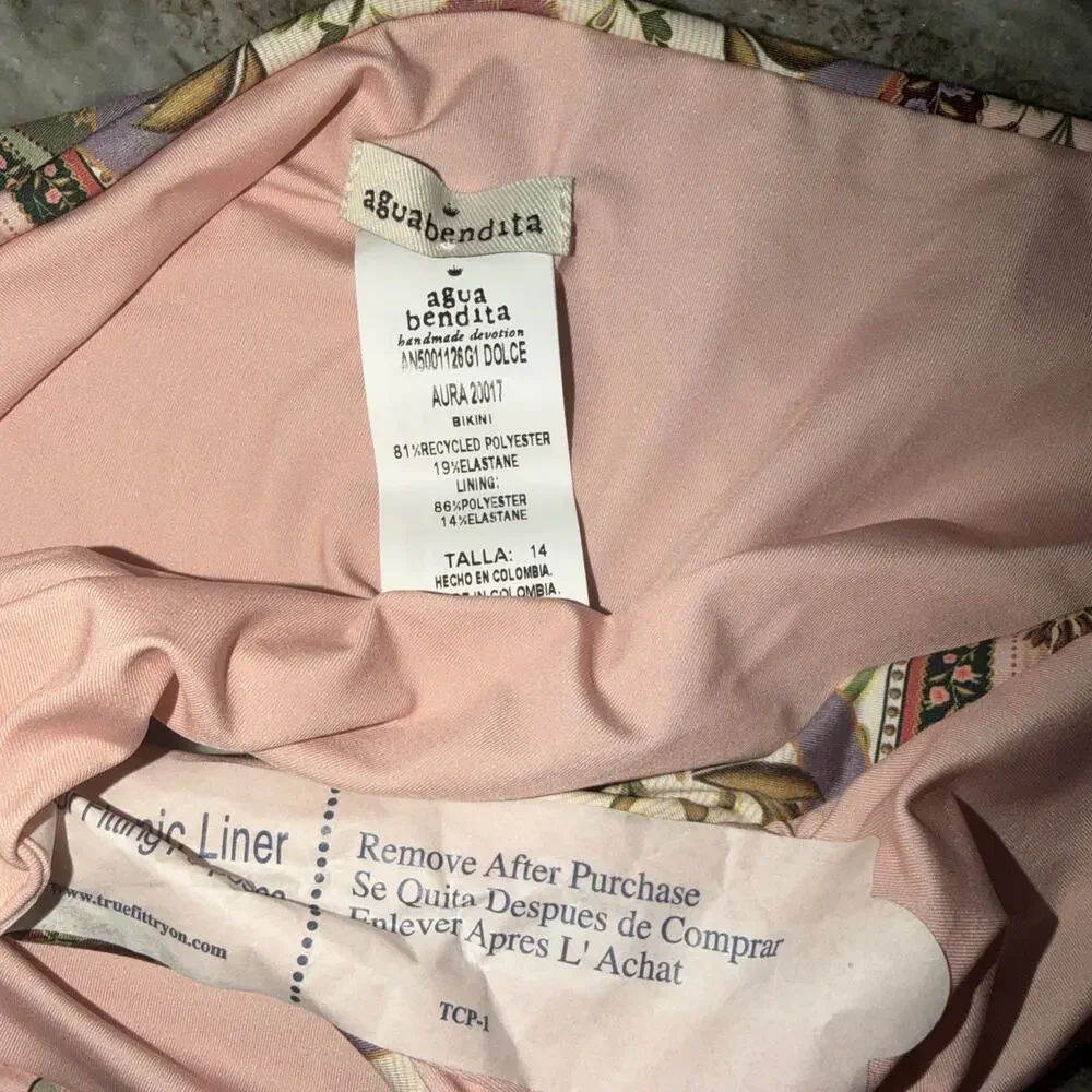 NWOT Revolve Agua Bendita Dolce Aura Bikini Set in Multicolor Kids Size 14 (AK27